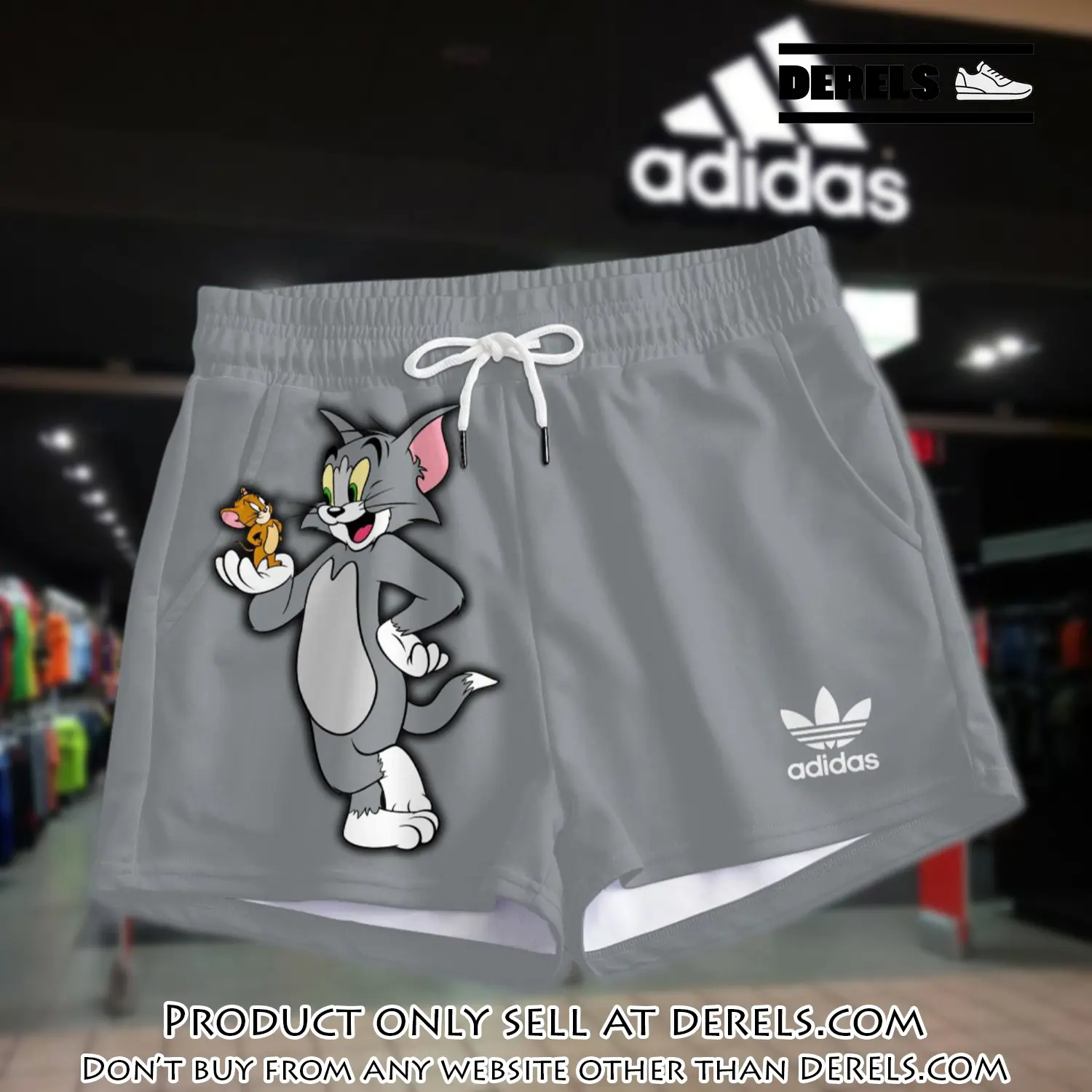 Premium tom & jerry in adidas women shorts lady beach shorts wms1074 dr3501458